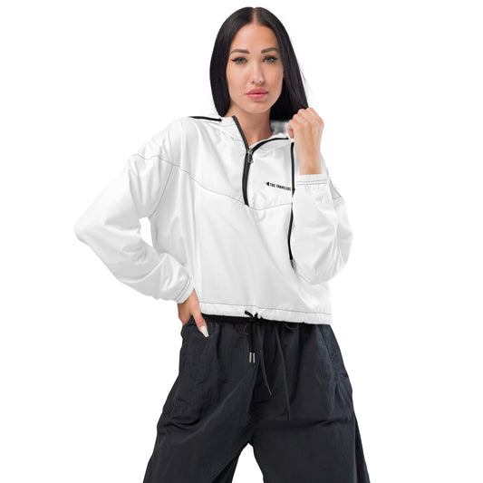 cropped windbreaker White