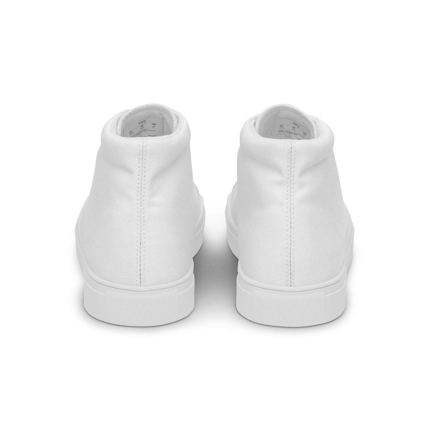 High top canvas shoes White