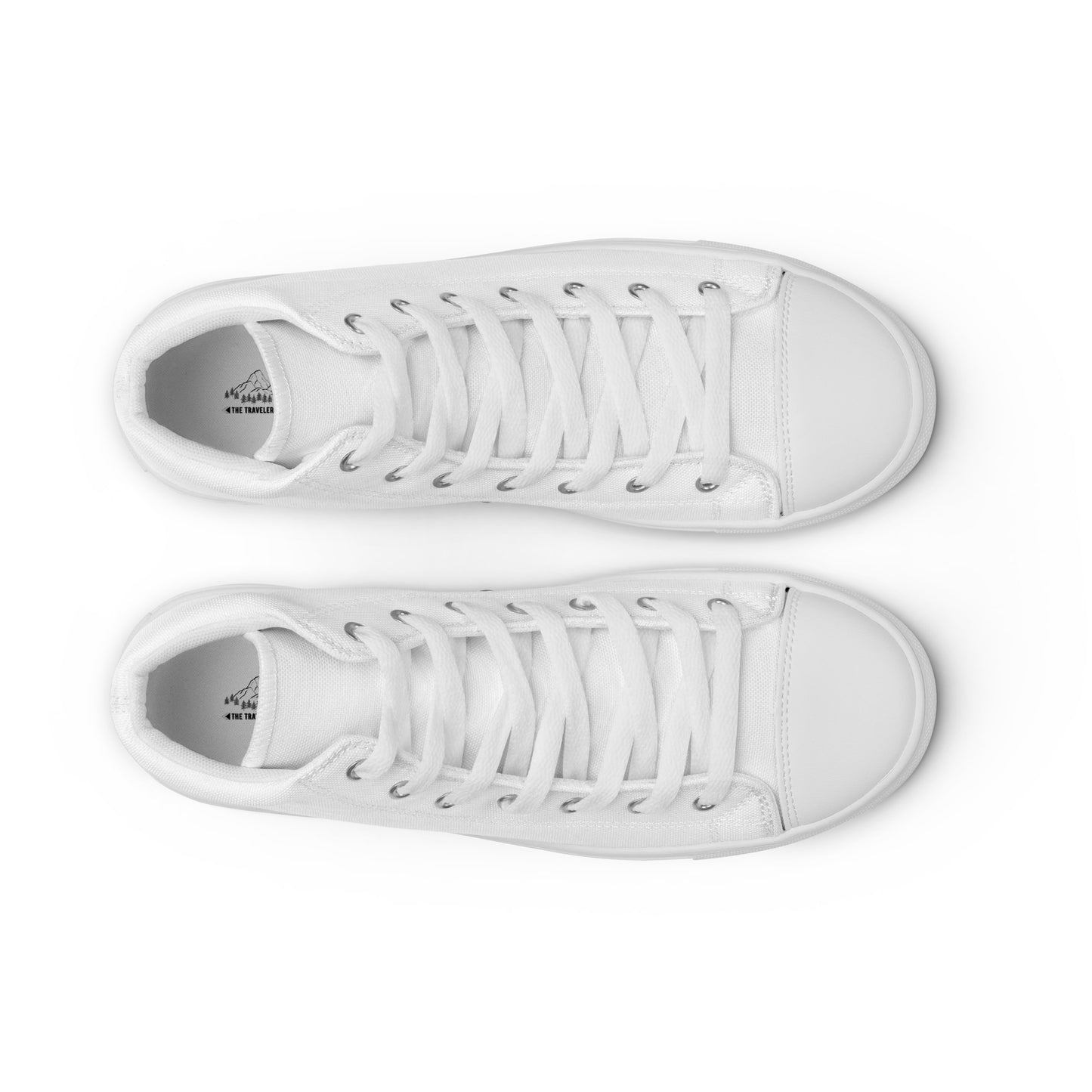 High top canvas shoes White