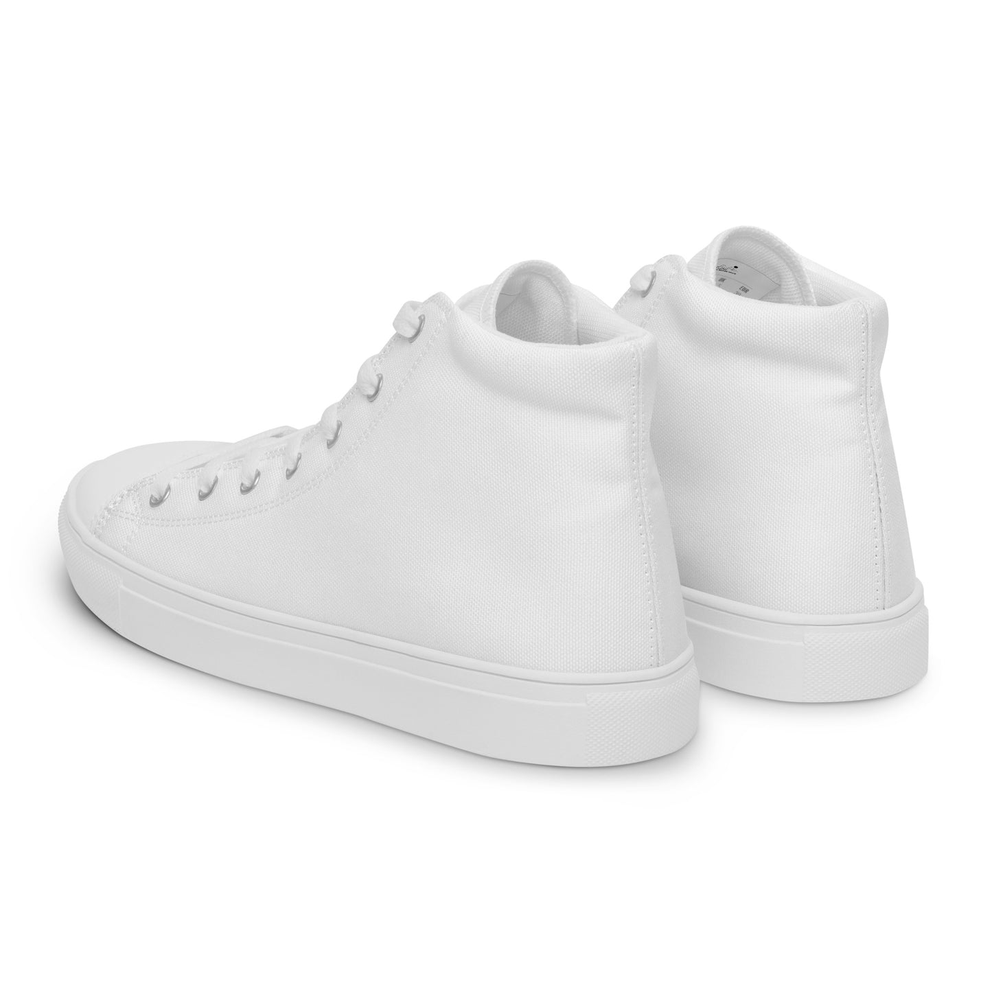 High top canvas shoes White