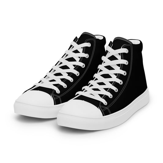 high top canvas shoes BLK