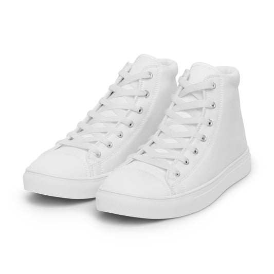 High top canvas shoes White