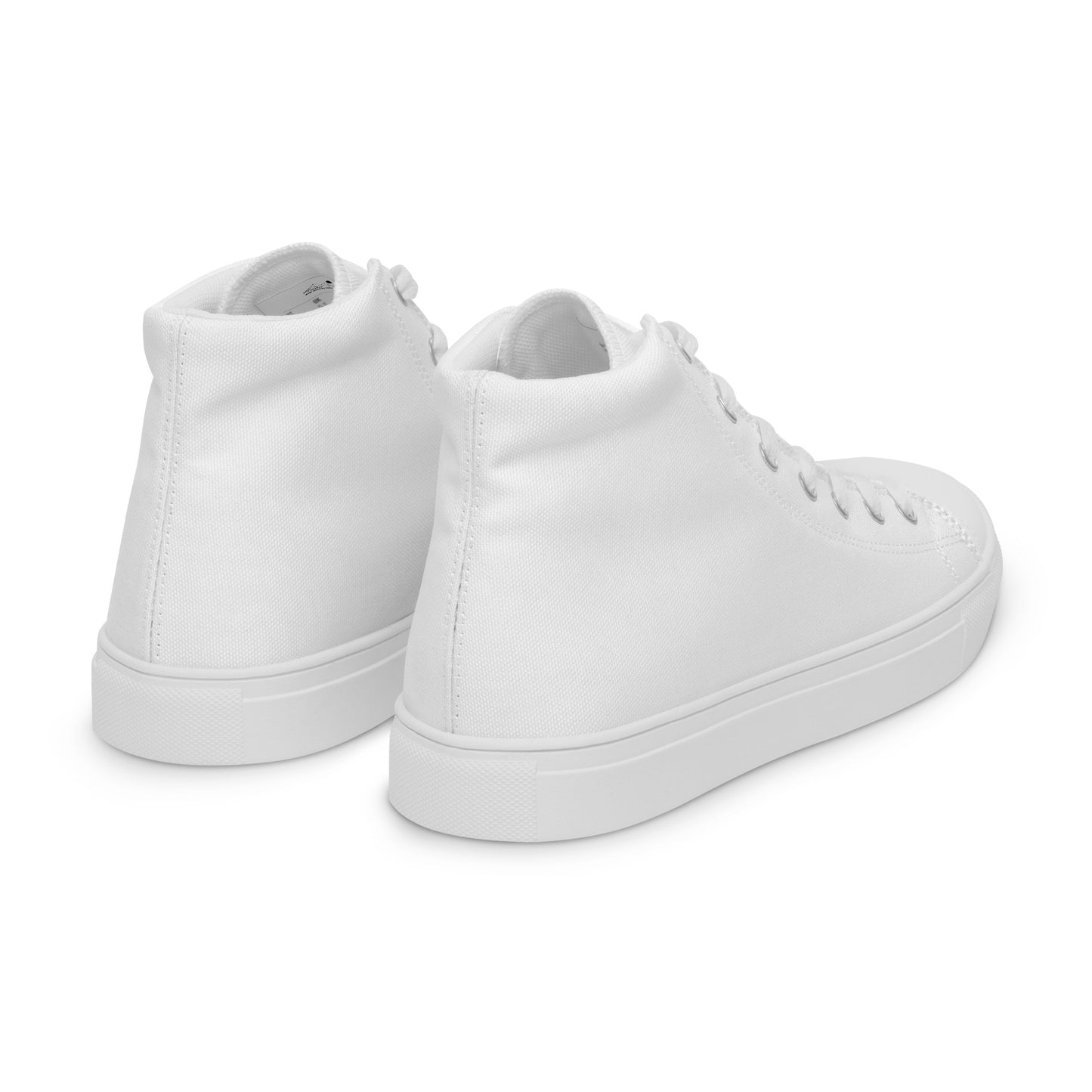 High top canvas shoes White