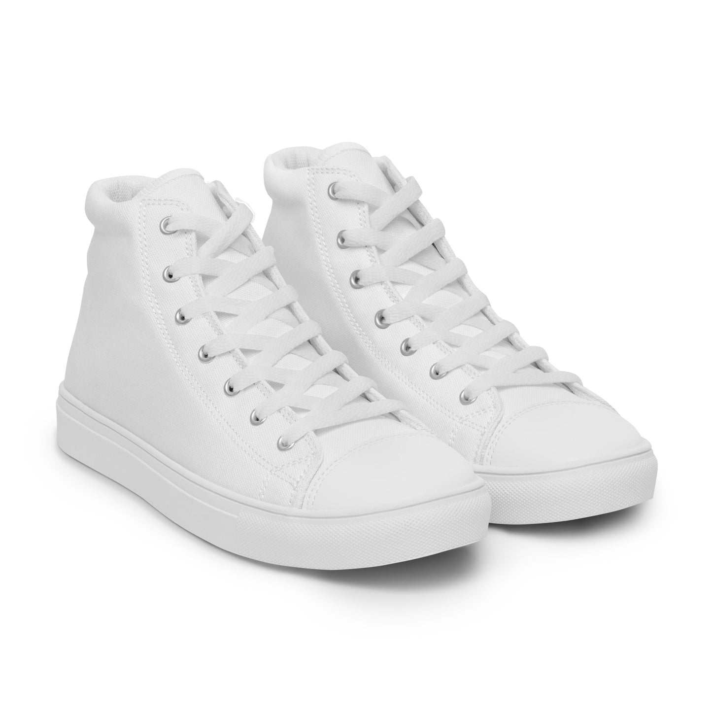 High top canvas shoes White