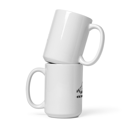 White glossy mug